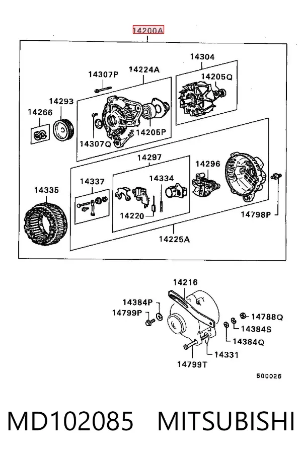 Alternador MD102085 Mitsubishi