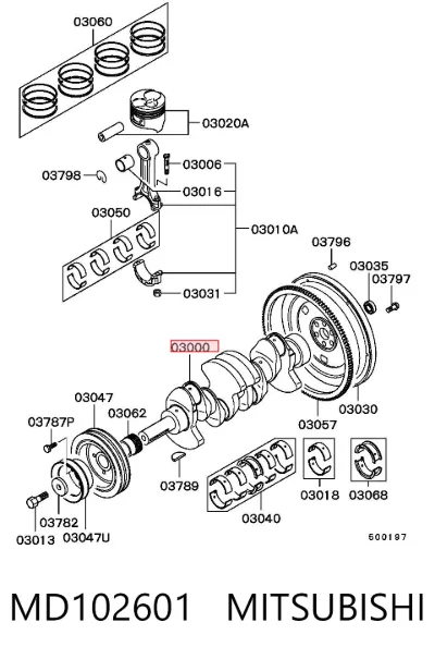 Cigüeñal MITSUBISHI MD102601