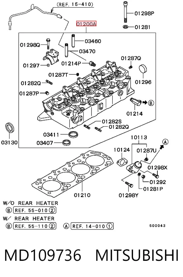 Culata MD109736 Mitsubishi