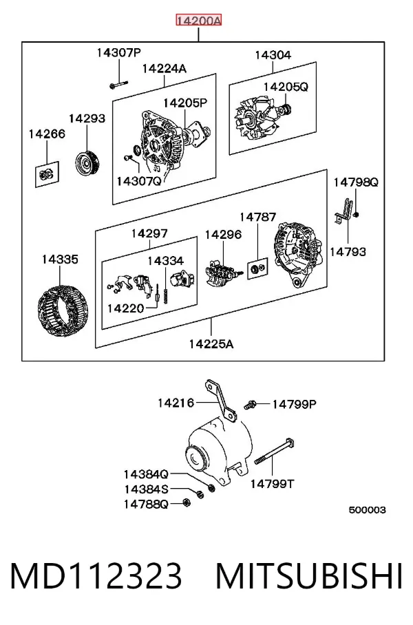 Alternador MD112323 Mitsubishi