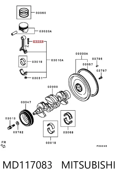 Tornillo de biela MITSUBISHI MD117083