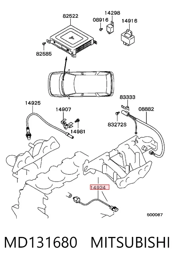 Sensor de detonacion MD131680 Mitsubishi