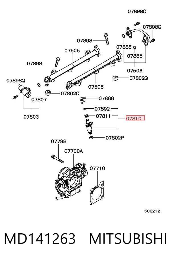 Inyector MD141263 Mitsubishi