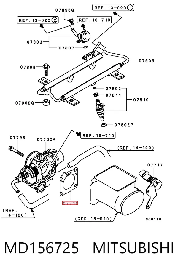 Junta cuerpo mariposa Mitsubishi L 300 P1T