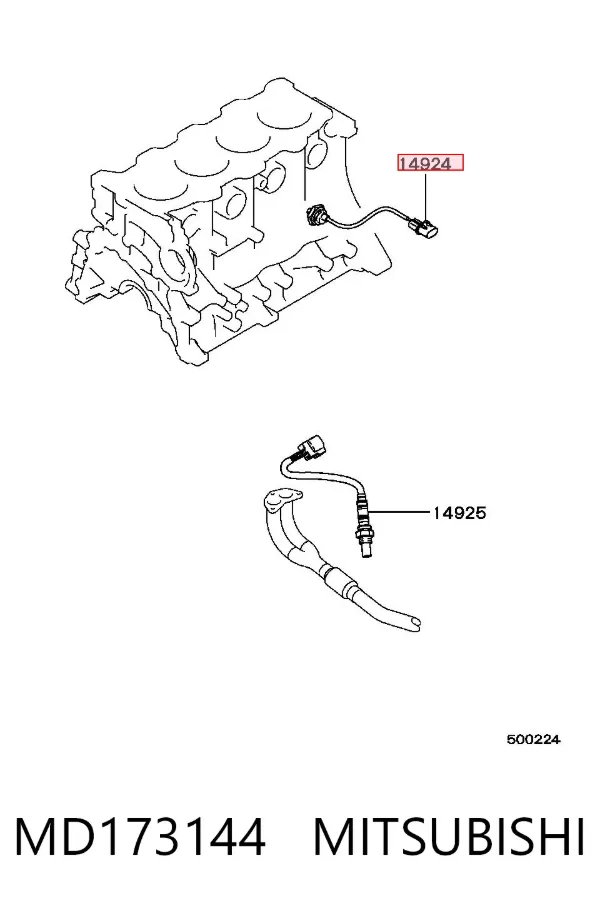 Sensor de detonacion MD173144 Mitsubishi