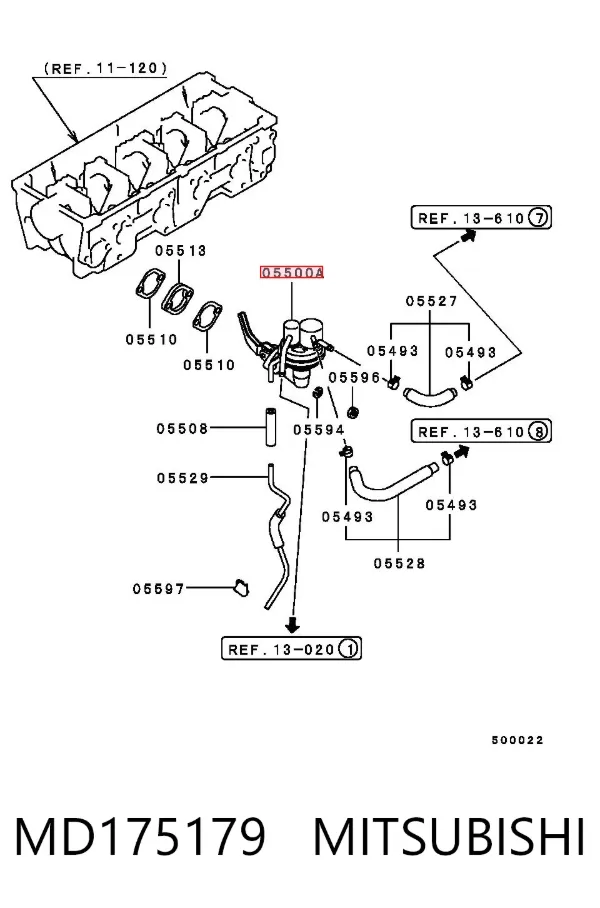 Bomba de gasolina MD175179 Mitsubishi