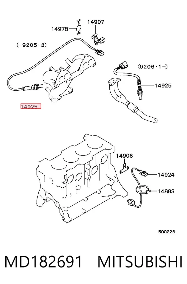 Sonda lambda MD182691 Mitsubishi
