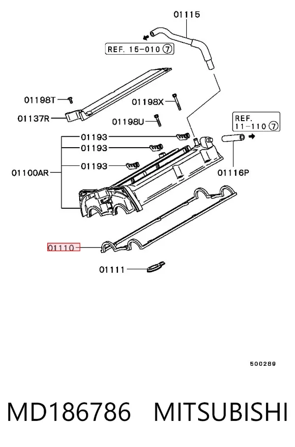 Junta tapa de balancines MD186786 Mitsubishi