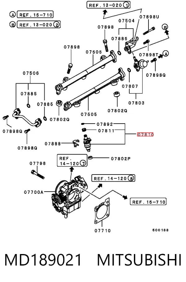 Inyector MD189021 Mitsubishi