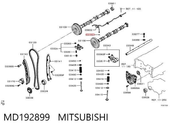 Junta de culata MD192899 Mitsubishi