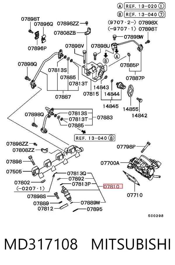 Inyector MD317108 Mitsubishi