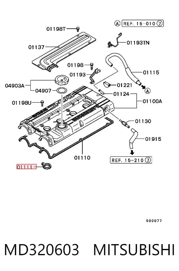 Junta tapa de balancines MD320603 Mitsubishi