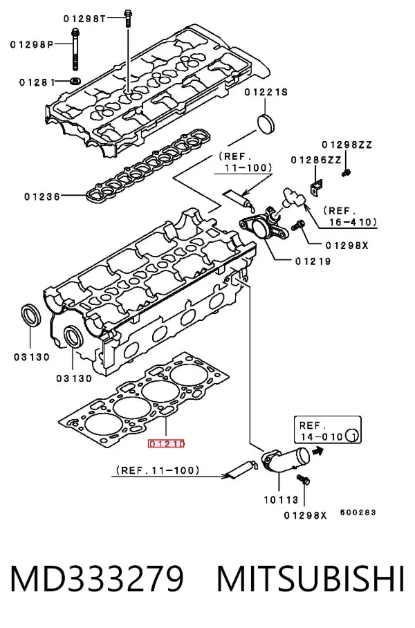 Junta de culata MD333279 Mitsubishi