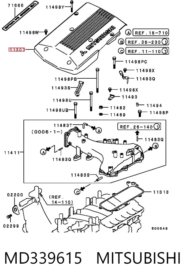 Tapa motor Mitsubishi Pajero SPORT I