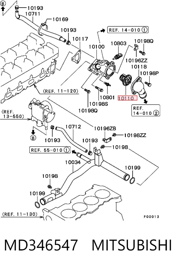 Termostato MD346547 Mitsubishi