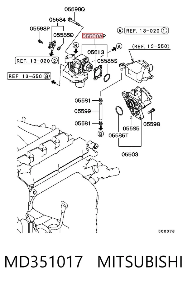 Bomba inyectora MD351017 Mitsubishi