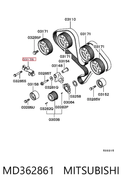 Tensor de la correa de distribución MITSUBISHI MD362861
