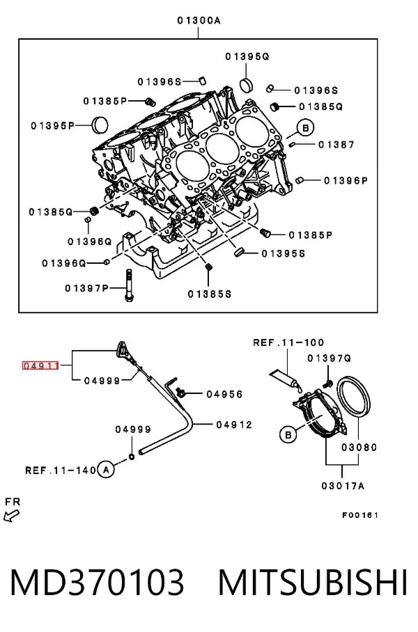 Varilla de aceite MD370103 Mitsubishi