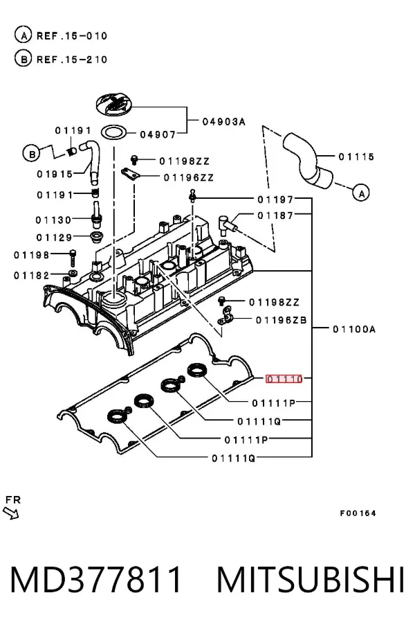 Juego de juntas de tapa de balancines MD377811 Mitsubishi