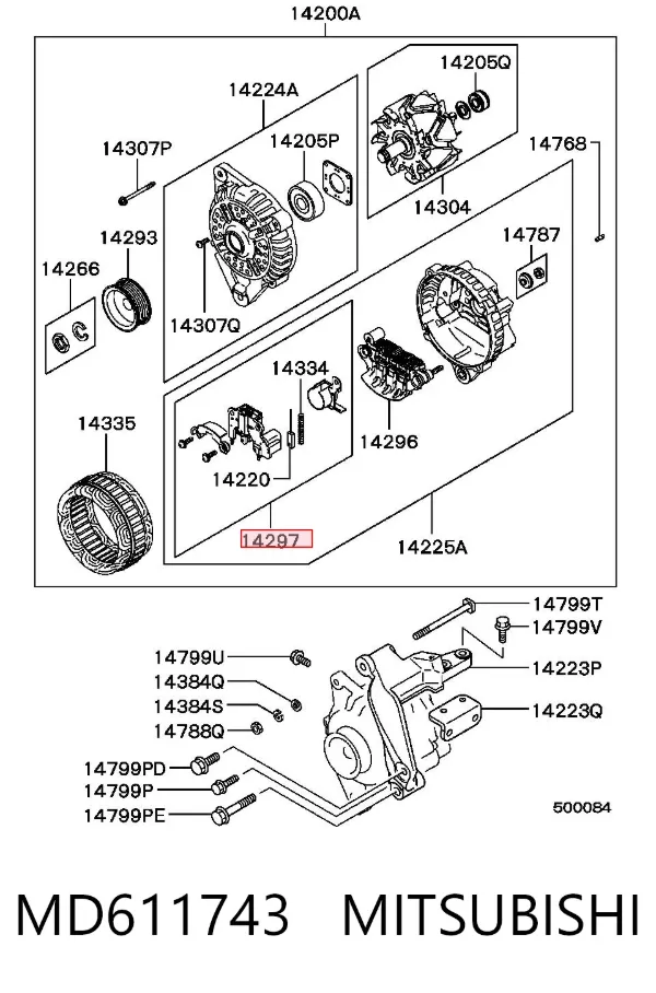 Regulador MD611743 Mitsubishi