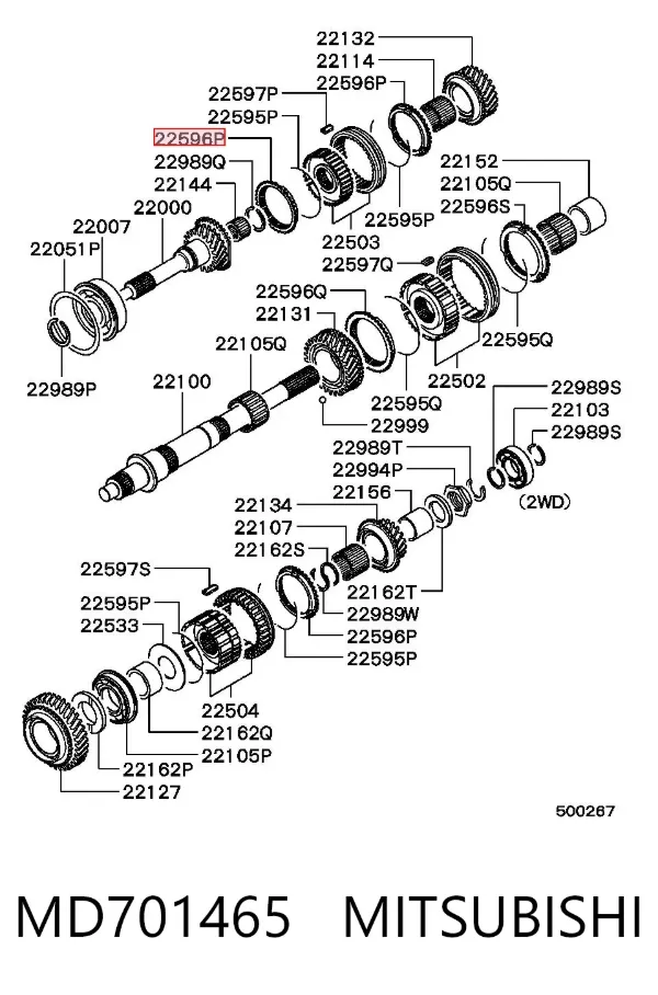 Anillo sincronizador MD701465 Mitsubishi