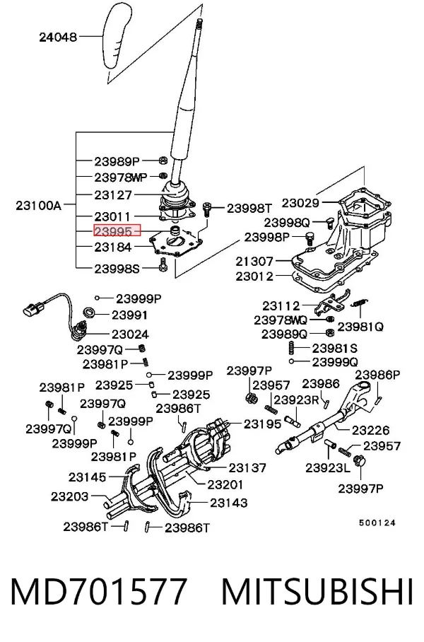 Casquillo palanca cambio MD701577 Mitsubishi