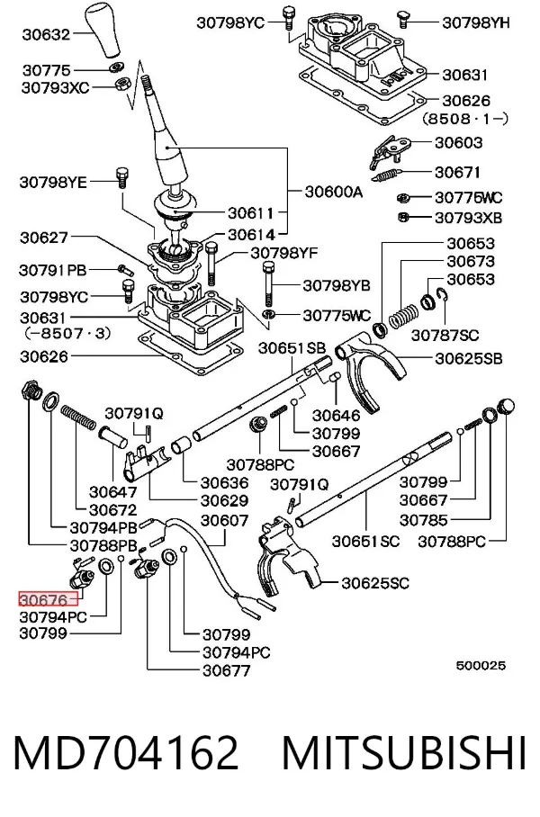 Sensor de marcha atrás MD704162 Mitsubishi
