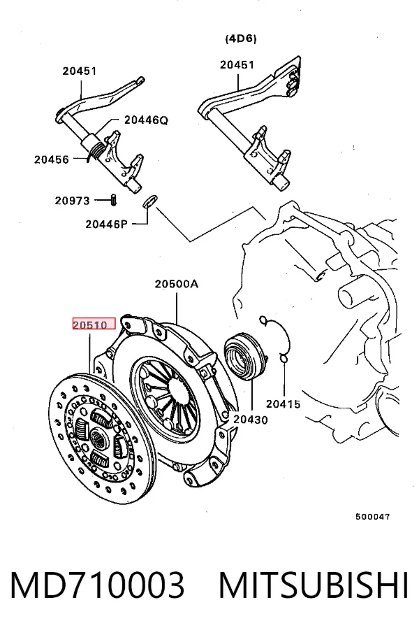 Disco de embrague MD710003 Mitsubishi