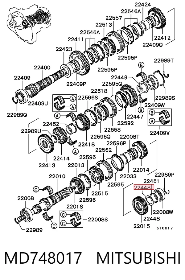  MD748017 Mitsubishi