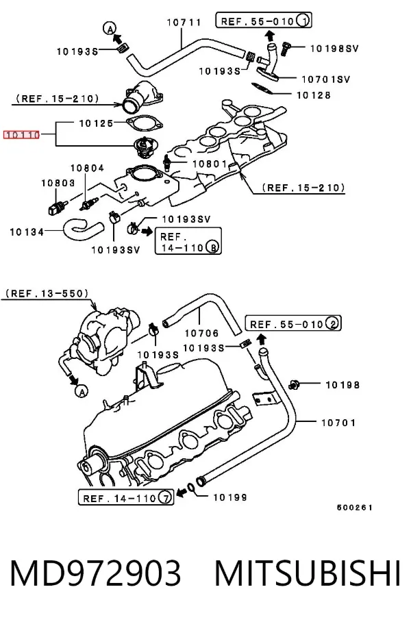 Termostato MD972903 Mitsubishi