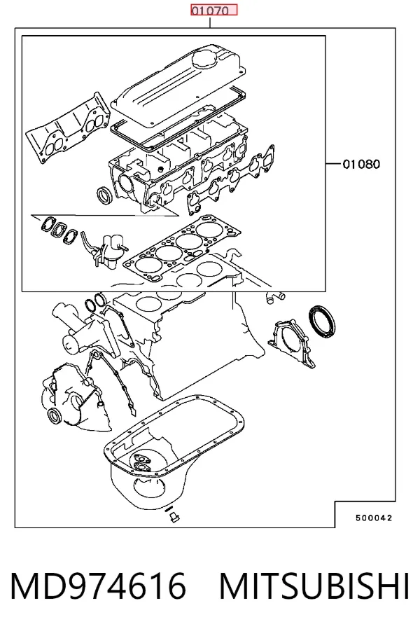 Juego de juntas para motor Mitsubishi Colt III