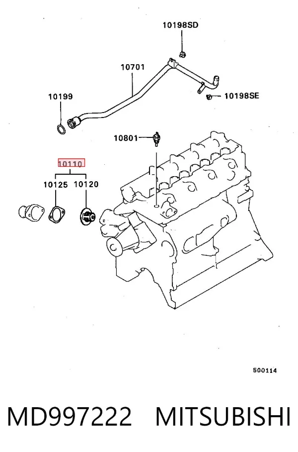 Termostato MD997222 Mitsubishi