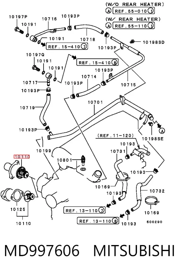 Termostato MD997606 Mitsubishi