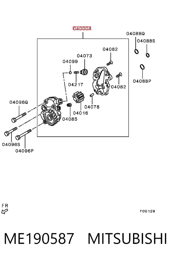 Bomba De Aceite ME190587 Mitsubishi