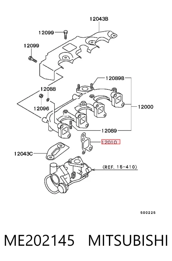 Junta colector escape MG1522 BGA