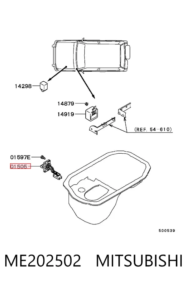 Sensor de nivel de aceite ME202502 Mitsubishi