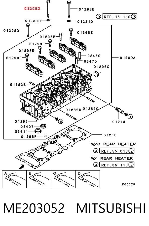 Tornillo culata ME203052 Mitsubishi