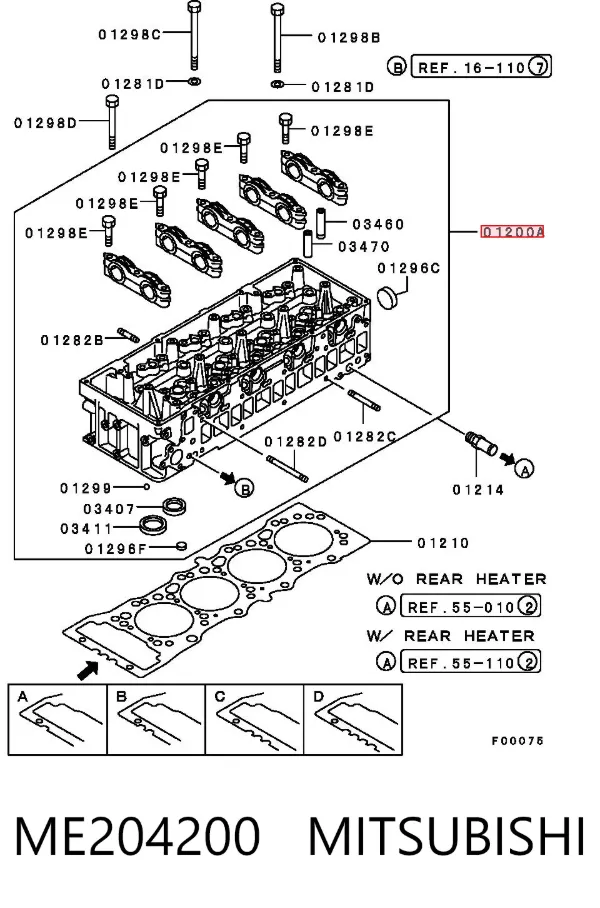 Culata ME204200 Mitsubishi