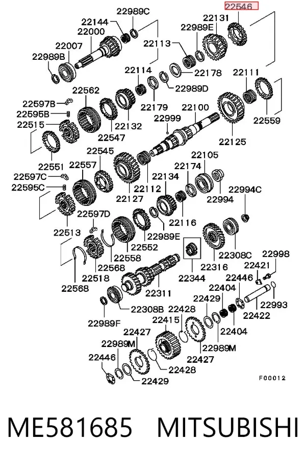 Anillo sincronizador ME581685 Mitsubishi