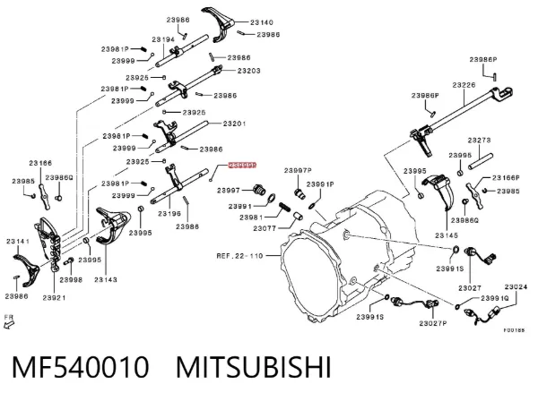 Casquillo palanca cambio MF540010 Mitsubishi