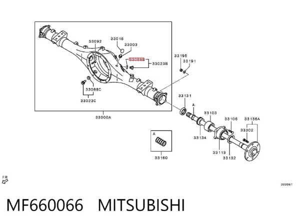 Junta del tapón de drenaje del diferencial MF660066 Mitsubishi