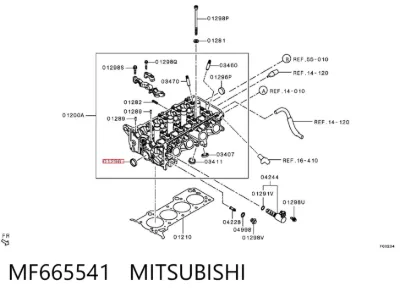 Tapón de bloque de cilindros MITSUBISHI MF665541