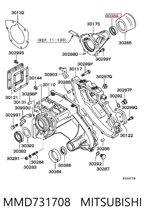 Retén de salida trasero de la caja de transferencia MMD731708 Mitsubishi