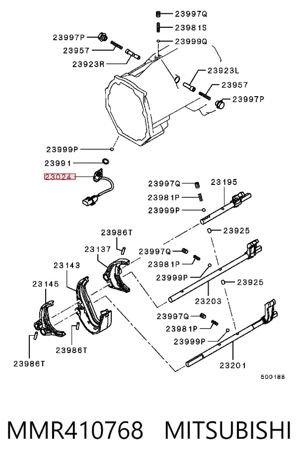 Sensor de marcha atrás MMR410768 Mitsubishi