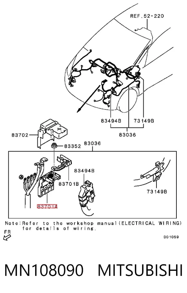 Caja de fusibles MN108090 Mitsubishi