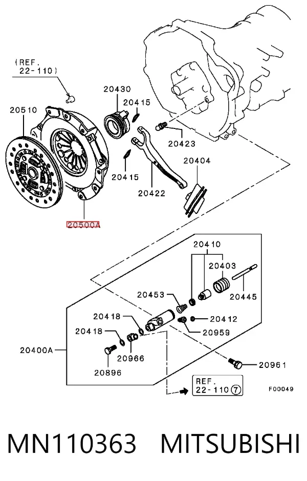 Plato de presión de embrague MD724119 Hyundai/Kia