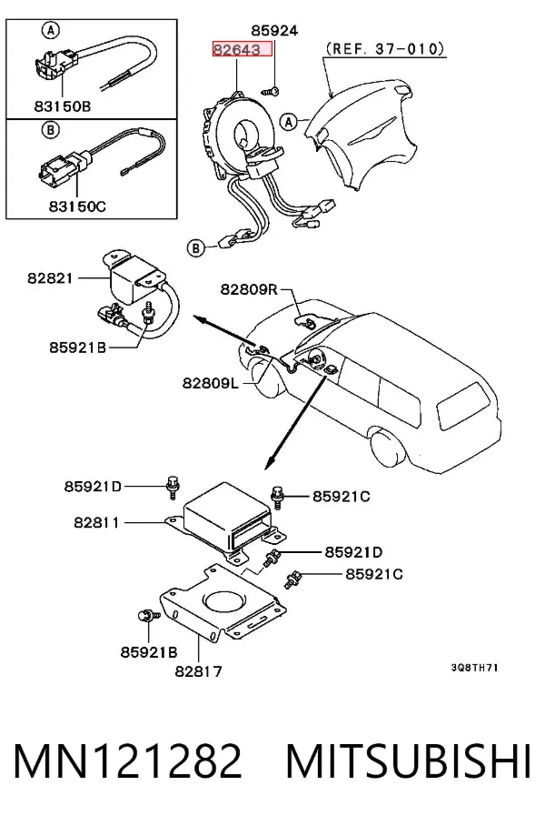 Anillo AIRBAG MN121282 Mitsubishi