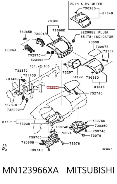 Airbag del pasajero MITSUBISHI MN123966XA