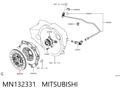Disco de embrague MITSUBISHI MN132331