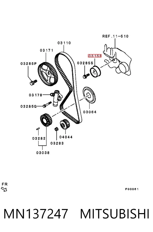 Tensor correa distribución MN137247 Mitsubishi